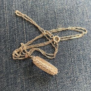 Silver necklace with small stones